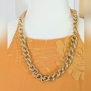 Vintage Goldtone Hollow Link Chain Necklace